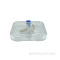 義歯プラスチック透明な保管ボックス膜ボックス
